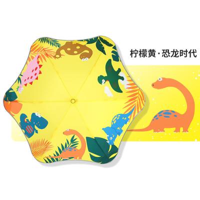 China New Design Round Corner Cute Minimalist Cartoon Printing Long Handle Manual Children Umbrella for sale