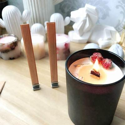 China Candle maker 13*150mm split style wooden wick/double Woodwick for DIY soy candle for sale