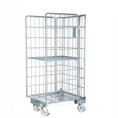 China High quality strong heavy duty trolley roll up container and can be logistics customized foldable trolley for sale