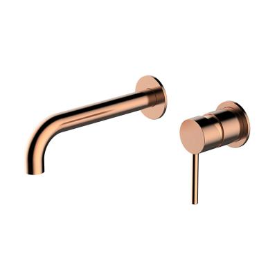 China J-STAR Faucets Wall Mount Metered Sink Faucet With Hidden Box Rose Gold Bathroom Hot And Cold Water Mixer Tap for sale