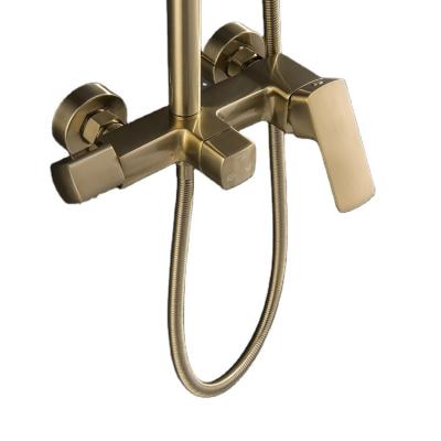 China With Slide Bar Hot Sales Brass Shower Gold Set Overhead Shower for sale