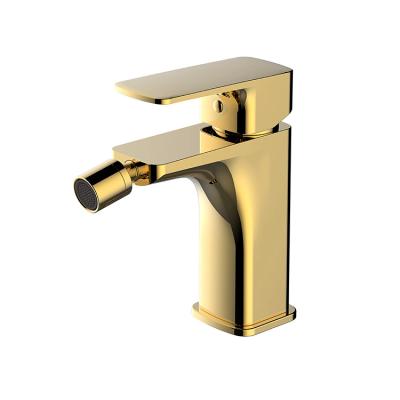 China Luxury Gold Plating Metered Faucets J-Star Style To Clean Body Basin Faucet Bidet For Bathroom for sale