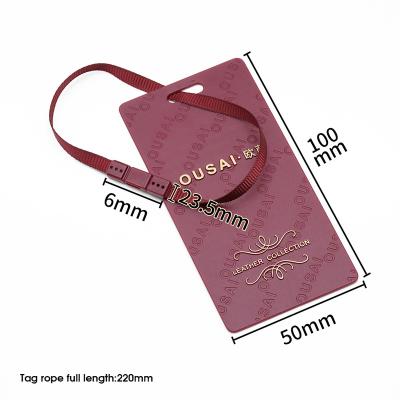 China Custom Hang Tags Recycled Printed Logo Garment Recyled T-shirt Price Swing Plastic Label Hang Tags String Clothes Hang Tag for sale