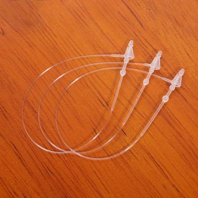 China Wholesale Viable Unique Transparent Plastic Clothing String Hang Tags Eco-friendly Lockable Seal for sale