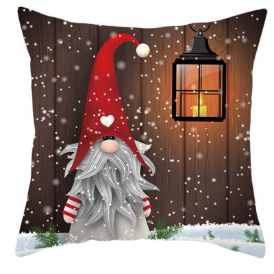 China 2021 Designs New Product Christmas Cartoon Plaid Non-toxic Cushion Covers Home Decorative Pillowcase for sale