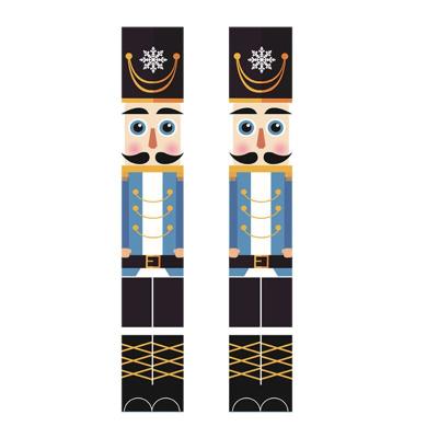 China Outdoor Hanging Decoration Curtains Nutcracker Soldier Couplet Banner Christmas Couplets Holiday Flag Banners for sale