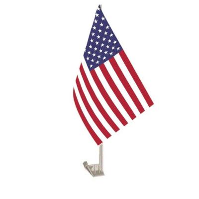 China Strong High Quality 30x45cm American Standard Window Flag 12x18inch Mirror Car Stability Color Waving Flag American Carrier Flag for sale