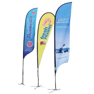 China Custom Flying Double Sided Flying Advertising Beach Flag Banners For Promotional for sale