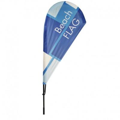 China Custom Double Sided Flying Flounce Advertising Beach Flag Banner For Promotion for sale