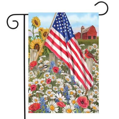 China America Institutes of Health Care The Beautiful Summer Garden Liberty For All Garden Flag for sale