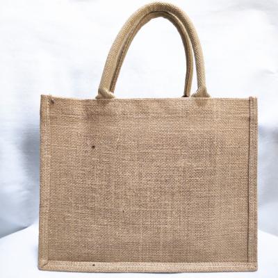 China Wholesale custom strong natural eco carrier bag tote hessian jute shopping bag for promotion for sale