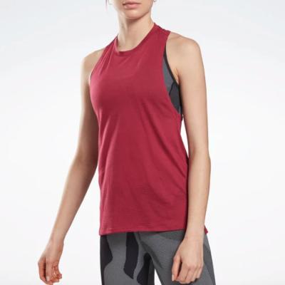 China QUICK DRY Slim Fit Women Shaping Burnout Tank Top With Recycled Material Gym Sporty Singlet In Lightweight Fabric for sale