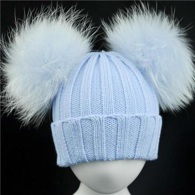 China breathable & Waterproof Pompom Knit Beanie Custom Wholesale Winter Children Boys Baby Hats Kids Merino Wool Fleece for Girls Kids Black Hats for sale