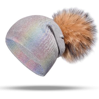 China breathable & Beanie For Winter Unisex Custom Wool Woven Foldable High Quality Waterproof Kinted Hat With Pom Pom for sale