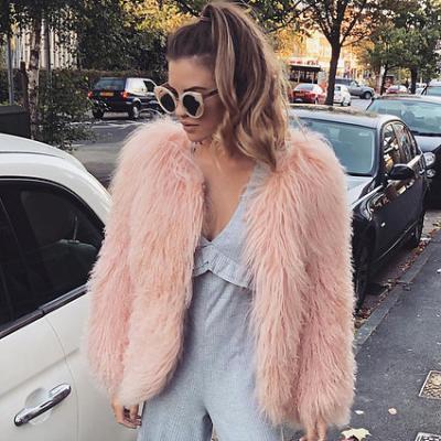 China Breathable High Quality White Mongolian Ladies Full Skin Lamb Fur Coat Long Woolen Fur Coat for sale