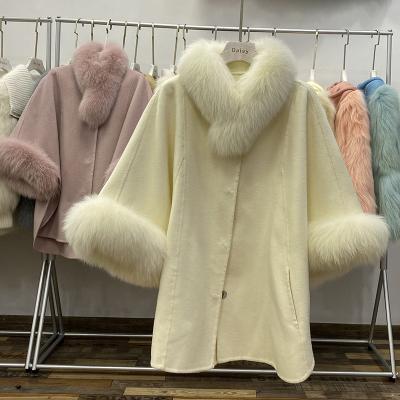 China Winter Breathable Casual Women's Fox Fur Jacket Cashmere Long Real Double Layered Fall Jacket Women 2021 for sale