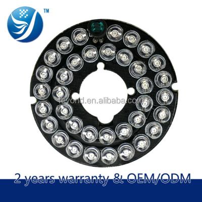 China 5-25 Meters Shenzhen FY 12V IR LED Infrared Light Circuit Around PCB Board For Night Vision Cameras for sale