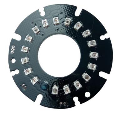 China cctv camera parts 18pcs 14mil new vandal proof smd ir led board pcb for dome cctv camera for sale