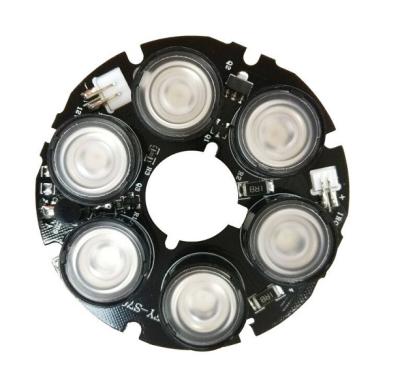 China Vandalproof cctv camera parts 20mil 5050 smd array 6 IR led 850nm infrared illuminator for sale