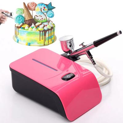 China Wholesale Cake Decorating Airbrush Barber Colors Makeup Rechargeable Handle Mini Airbrush Machine with Compressor for Cake for sale