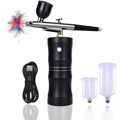 China Hot Selling Handheld Airbrush Makeup Airbrush Compressor Wireless Hair Gun Base Portable Airbrush Painting Machine for sale