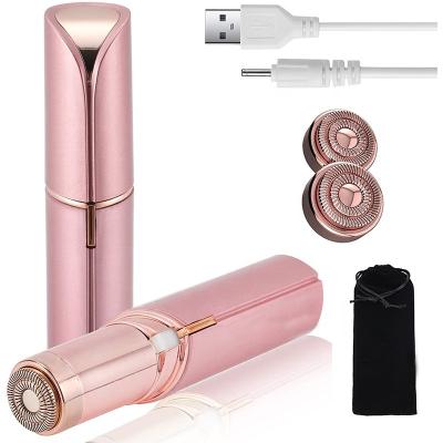 China High Quality Painless Rechargeable Electric Eyebrow Shaver USB Eyebrow Hair Remover Shaver Facial Epilator Pen Kit Eyebrow Trimmer For Women for sale