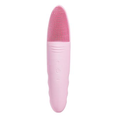 China Hot Selling Acne Treatment Silicone Cleansing Deep Cleansing Device For Women High Frequency Vibration Silicone Cleansing Brush for sale