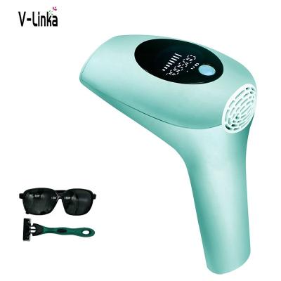 China Pigment Removal V-Linka 999 999 Flashes Home Permanent Painless Diode Electrolysis Body Laser IPL Portable Hair Removal With Glass For Women for sale