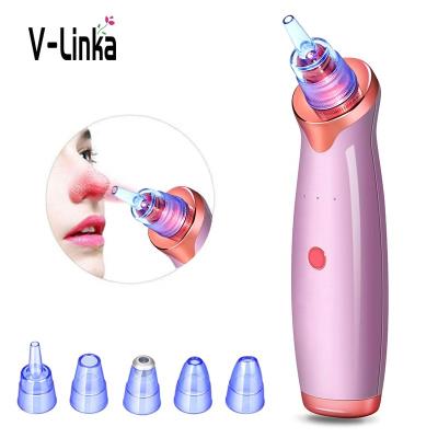 China Best Acne Treatment 5 Heads Acne Removal Portable Ultrasonic Blackhead Remover Facial Pore Vacuum Cleanser For Women for sale