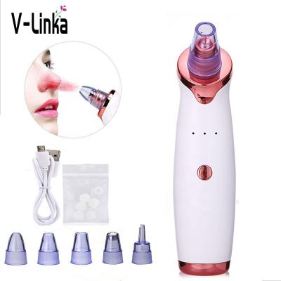 China Portable Rechargeable Facial Clean Tools Kit Nose Suction Device Pore Electric Vacuum Blackhead Remover USB Whitehead Beauty Acne Treatment for sale