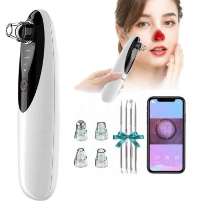 China Portable Electric Visual Rechargeable Acne Treatment Dropshipping Usb Pore Vacuum Blackhead Remover Kit With Cameral 2021 for sale