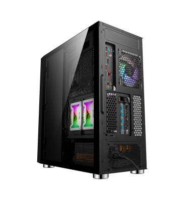 China 2022 Hot Sale SPCC Desktop Unique Design Middle Tower Gaming Case PC for sale