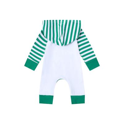 China Overalls Pure Green Anti-wrinkle Baby Cotton Eco-friendly Party Overalls Striped Clothing Set for sale