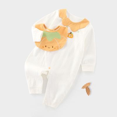 China New Cute Cartoon Cotton Newborn Baby Bib Pumpkin Overalls Hot Boneless Overalls for sale