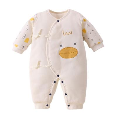 China Cute Newborn Clothes Set Cute Baby Duck Jumpsuit Warm Quilted Cotton Coat Winter Clothes for sale