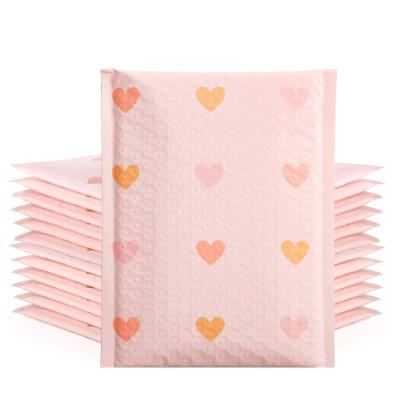 China Mailing Bags Custom Designer Pink Poly Bubble Mailers Small Packaging Mailing Envelope Bags Poly Mailers Padded for sale