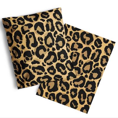 China Cute Shipping Mailing Bags Mint Poly Bags Package Leopard Ads Non-padded Waterproof Packaging Envelope For Clothing for sale