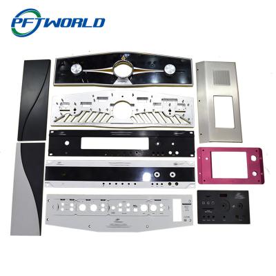 China Custom Aluminum Plastic Acrylic Computer Case Home Appliance PC Parts Metal Amplifier Front Panel for sale