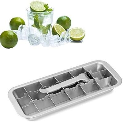 China Amazon Viable Hot Selling Wholesale Home and Kitchen Ice Cube Molds High Quality 18 Slots Stainless Steel Ice Cube Tray for sale