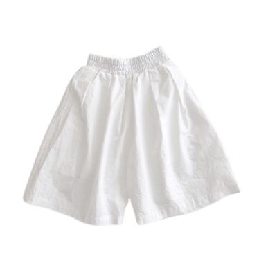 China Miniwhy-New Arrivals Breathable Cotton Washed Texture, Soft Summer, Easy To Wear, Child's Parent-child Skirt White Pants for sale