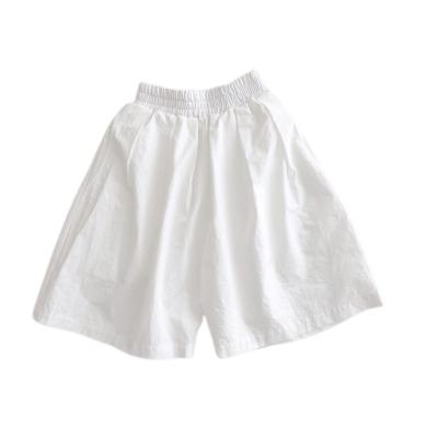 China High Quality Breathable Miniwhy Texture Washed Cotton, Soft Summer, Easy To Wear, Custom Made Child's Parent-child White Skirt Pants for sale