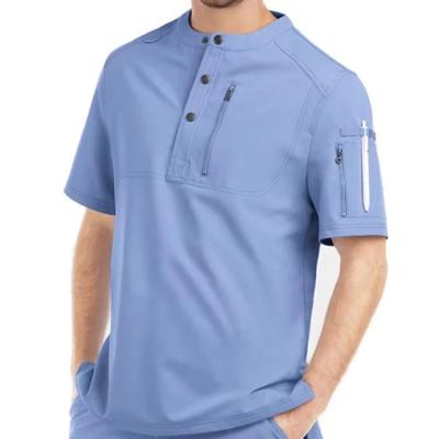 China Fashionable Stylish New Arrival Hospital Plus Size Unisex Mens Scrubs Top With Pants Uniform Scrubs Sets For Men for sale