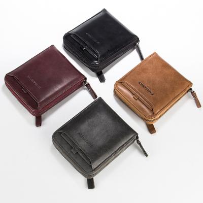 China Men's Leather Wallet Portable Genuine Leather Wallet Mens Wallets for sale