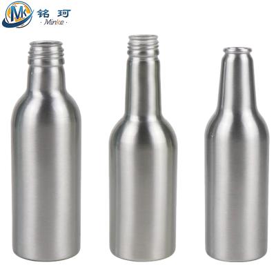 China Aluminum OEM 500ML 330ML 350ml 350ML 100ml 250ml 200ml Metal Beverage Food Grade Beer Bottle Screw Neck Body for sale