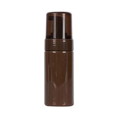 China Eco-friendly Amber 100ml PET Cosmetic Foam Pump Bottle With 42mm Foam Pump for sale