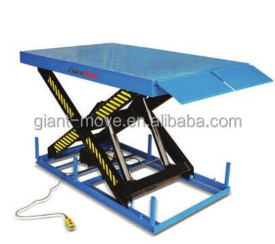 China Material Handling Equipment MJ-K No Ramps or Slopes High Quality Heavy Duty Electric Stationary Scissor Dock Lift Table for sale