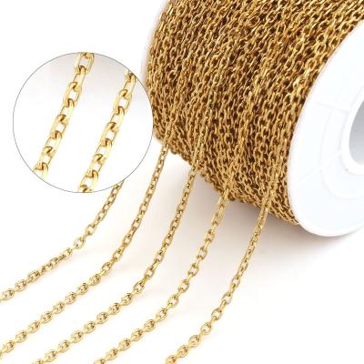 China TRENDY Fashion Jewelry Accessories O Shape Chain Necklace Diy Gold Plated Statement Necklace Chain Chain for sale