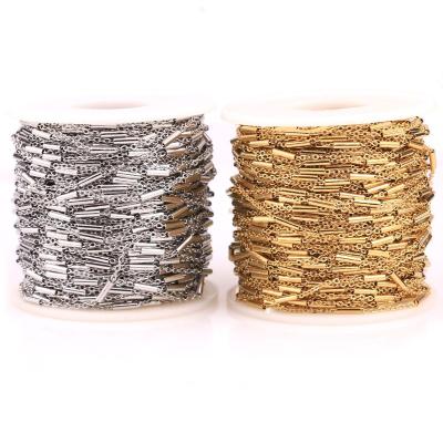 China Fashionable 10meters/roll Gold Plated Stainless Steel Necklace Chain Bulk For Jewelry Making Diy Decoration for sale