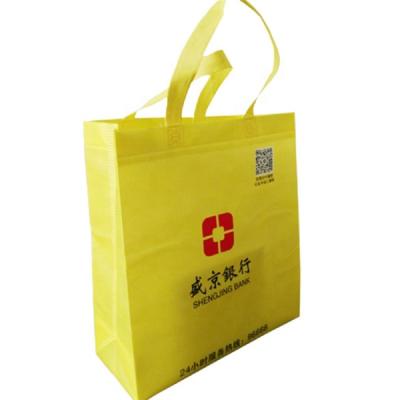 China Supermarket Grocery Tote Shopping Bag Eco Foldable Customer Handled Reusable Nonwoven Bags for sale