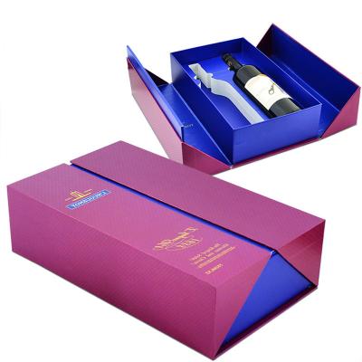 China Recyclable Red Wine Box Paper Box Packaging Box With Custom Logo for sale